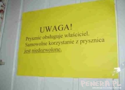 Właściciel prysznica