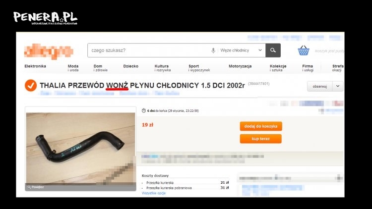 Wonż do chłodnicy