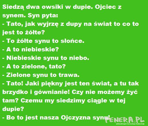 Kawał - Siedzą dwa owsiki w dupie