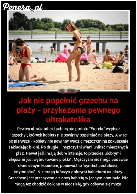 Jak nie popełniać grzechu na plaży