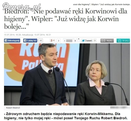 Korwin musiał się chyba popłakać z żalu