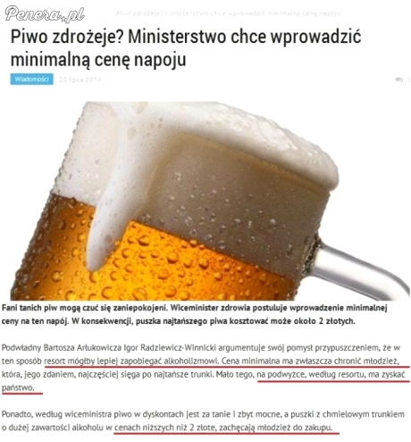 Piwo zdrożeje - kolejny debilizm