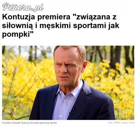 Premier kontuzjowany