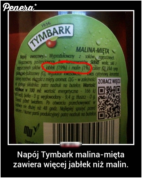 Tymbark Malina-mięta