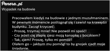 Wypadek na budowie